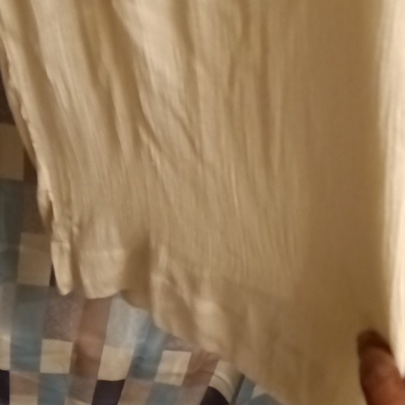 FINAL PRICE NWT Free People neutral crinkled pants/jumpsuit elastic banded waist - Picture 6 of 9